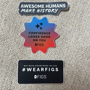 Set of 3 Figs Stickers